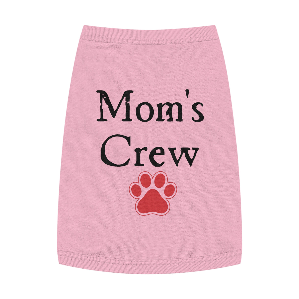 Mom's Crew Pet Tank Top – Pink Paw Print Dog Clothes