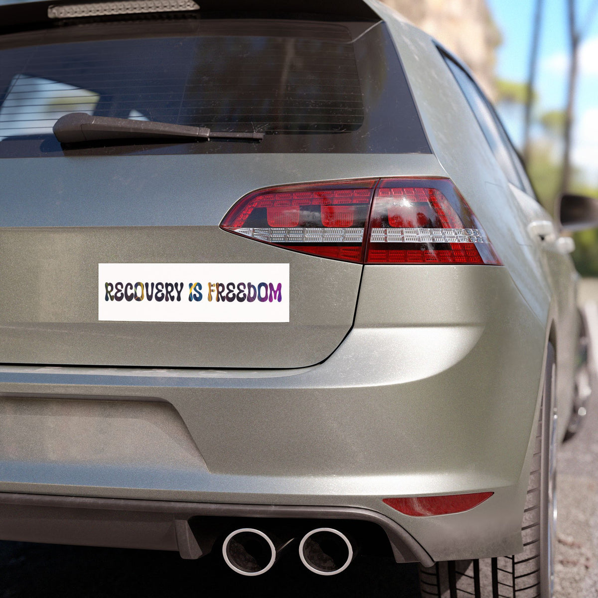 Car Magnet — "Recovery Is Freedom" Colorful Inspirational Sticker for Sobriety Support