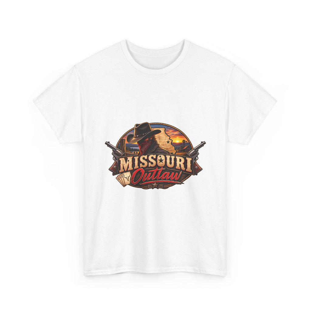 Missouri Outlaw Western T-Shirt — Cowboy Sunset Graphic Tee