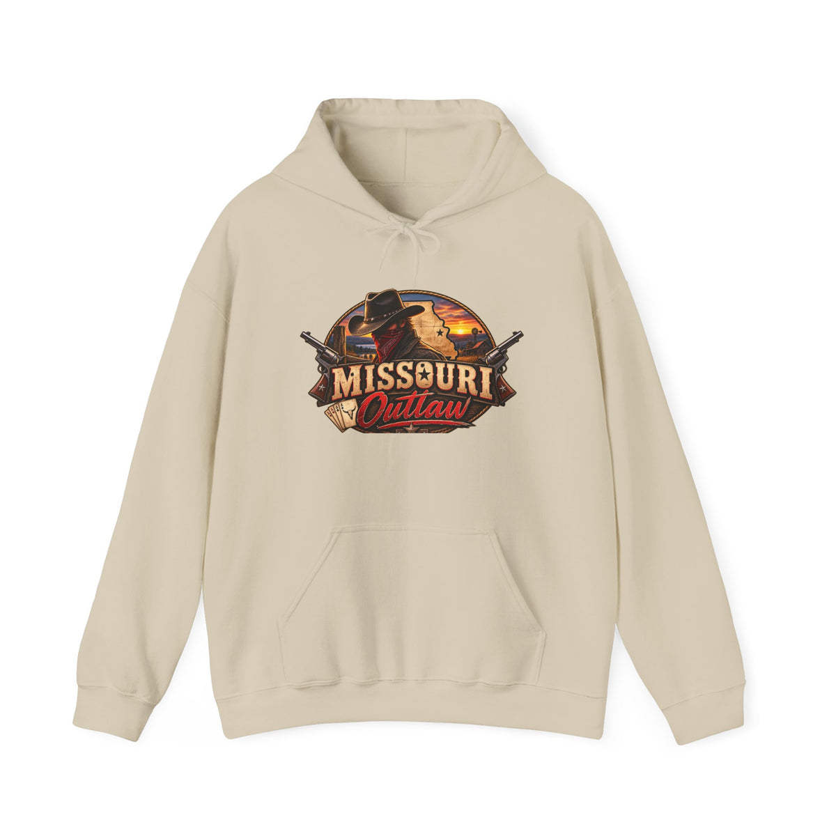 Missouri Outlaw Hoodie - Western Cowboy Graphic Pullover