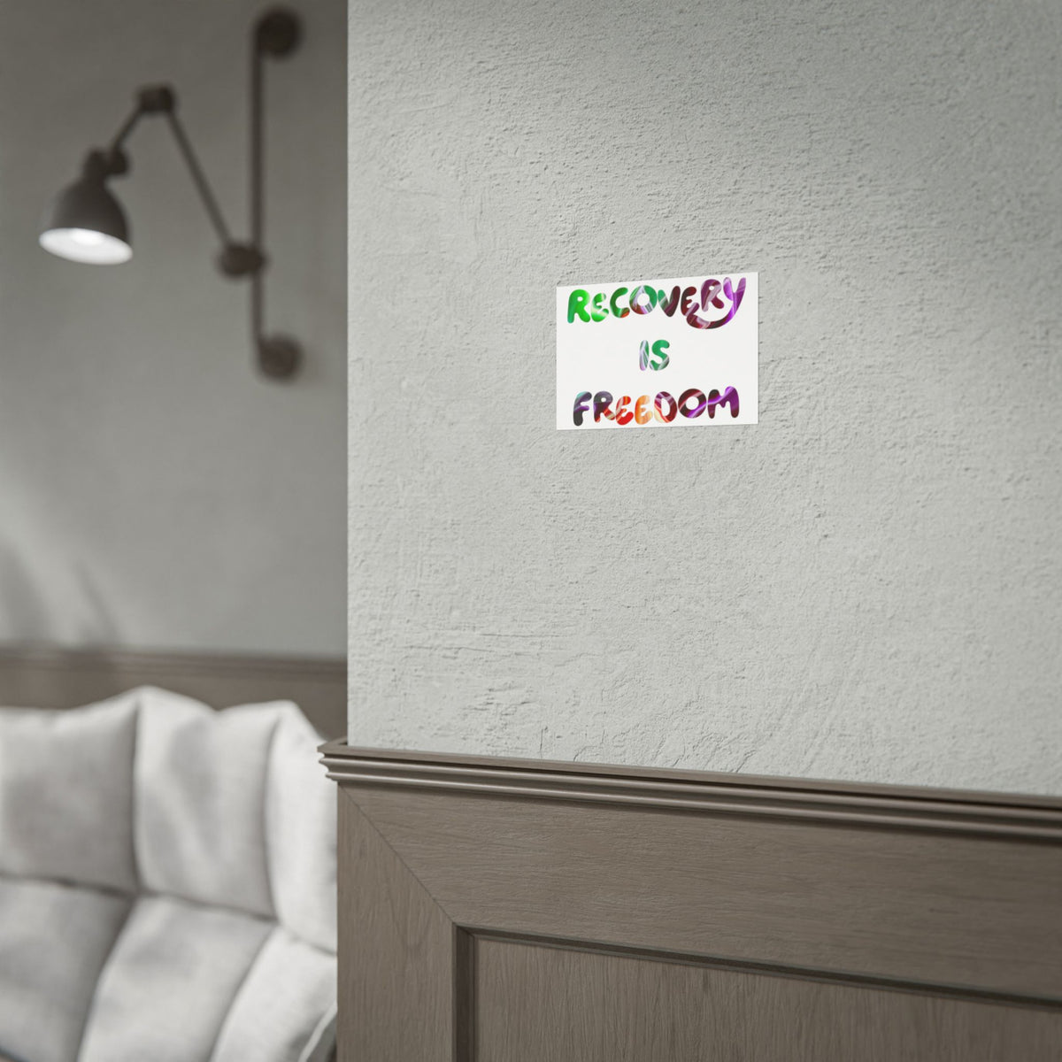 Recovery Is Freedom Rolled Poster