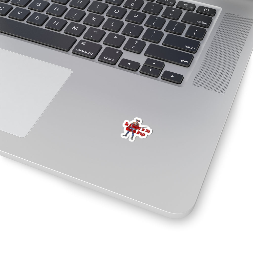 "Be a Soldier in the War on Drugs" Kiss-Cut Sticker - Patriotic Retro Anti-Drug Design