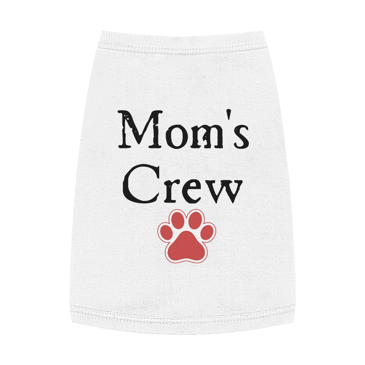 Mom's Crew Pet Tank Top – Pink Paw Print Dog Clothes