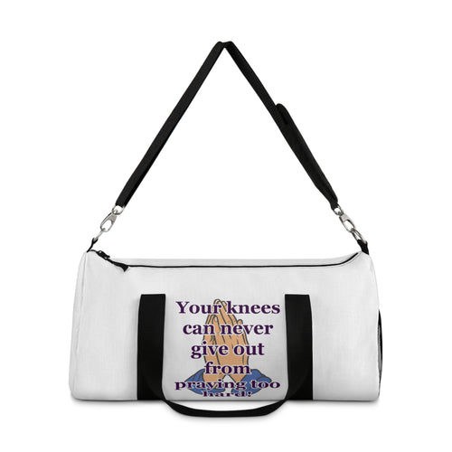 Classic White Duffel Bag – Spacious Travel & Gym Carryall