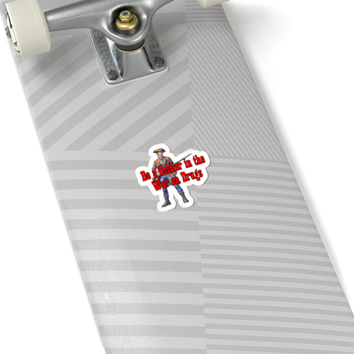 "Be a Soldier in the War on Drugs" Kiss-Cut Sticker - Patriotic Retro Anti-Drug Design