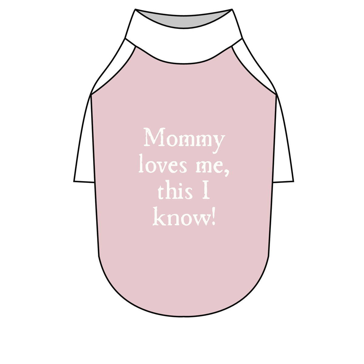 Mommy Loves Me Pet Raglan T-Shirt — Black Dog Tee for Mothers & Pets