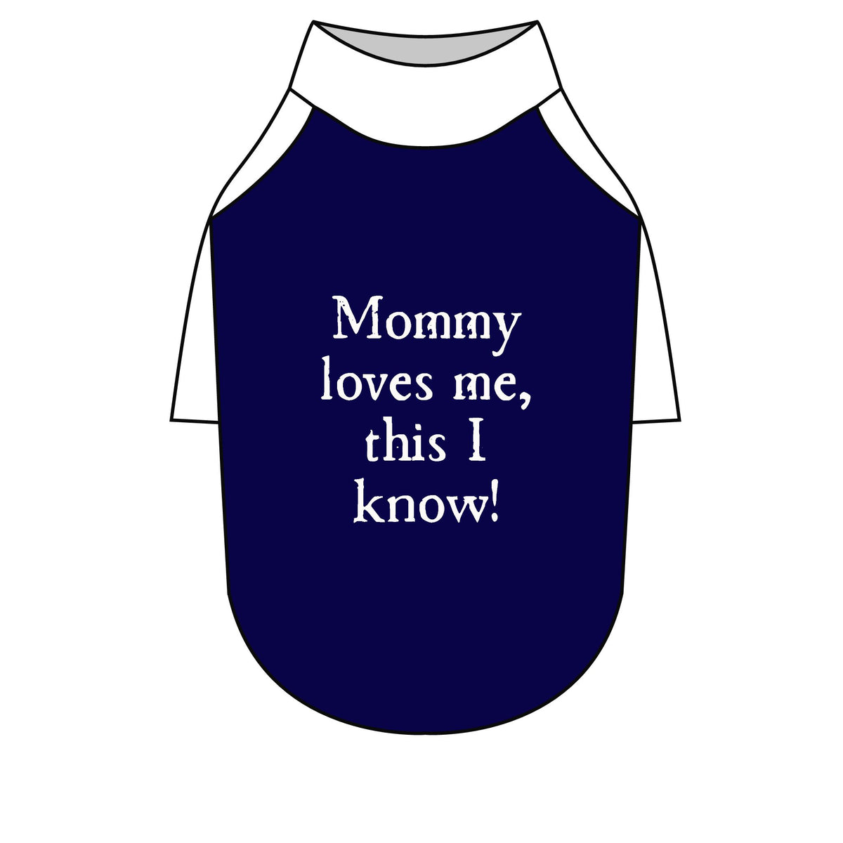 Mommy Loves Me Pet Raglan T-Shirt — Black Dog Tee for Mothers & Pets