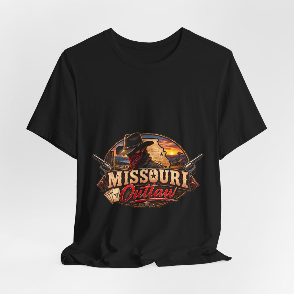 Missouri Outlaw Graphic Tee – Vintage Western Cowboy T‑Shirt