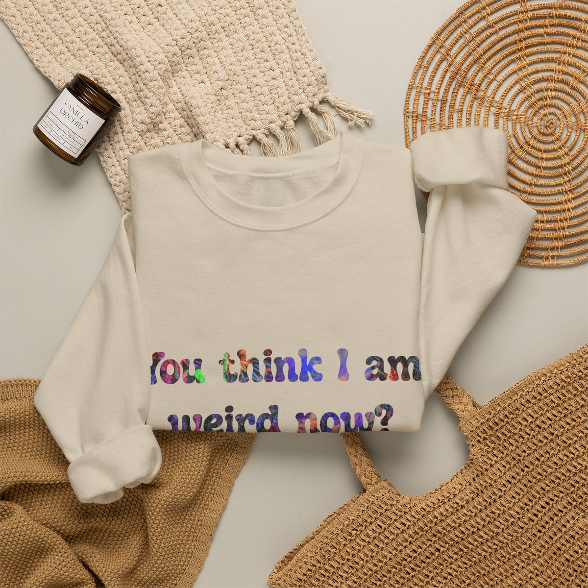 Weird Now Sweatshirt - "You think I am weird now? You should've seen me before I quit drinking!" Funny Recovery Crewneck