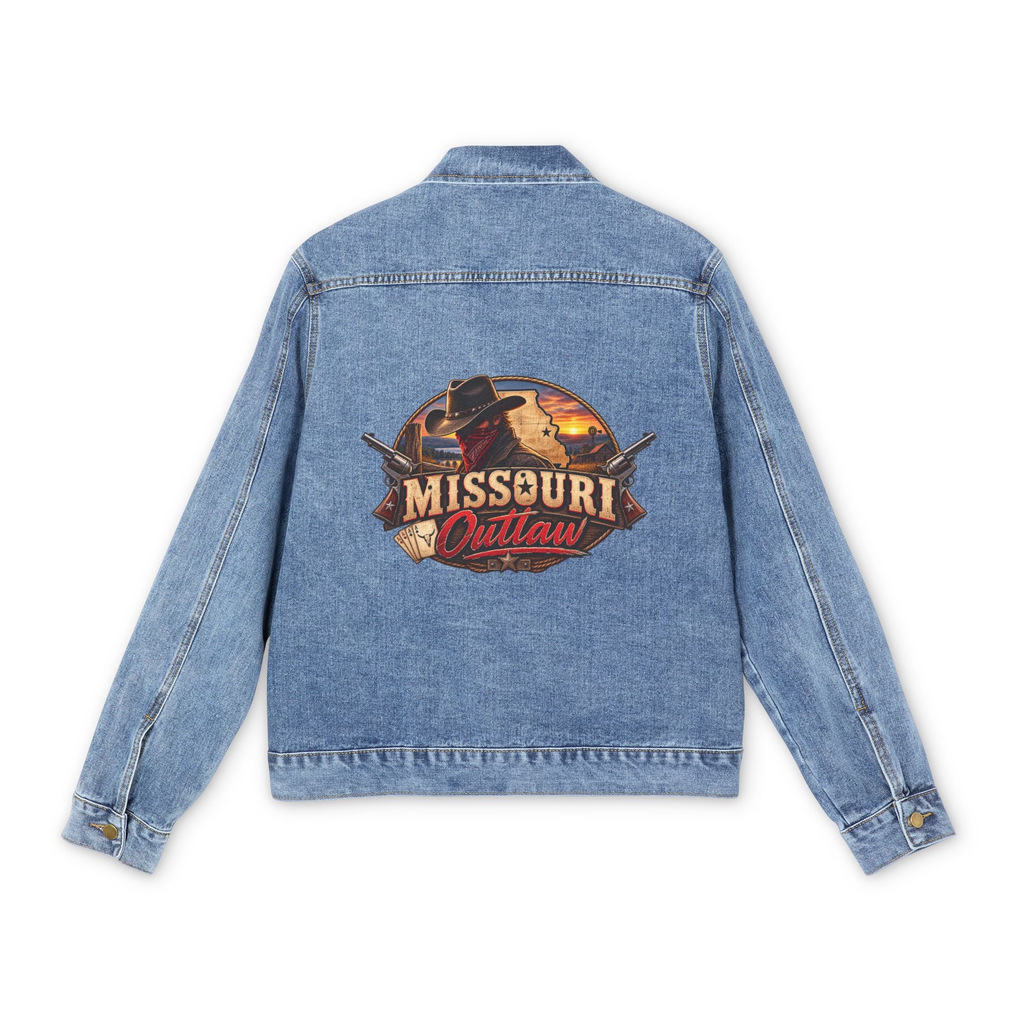 Denim Jacket — "Missouri Outlaw" Vintage Trucker Jacket