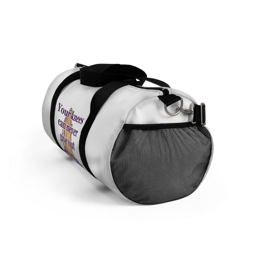 Classic White Duffel Bag – Spacious Travel & Gym Carryall