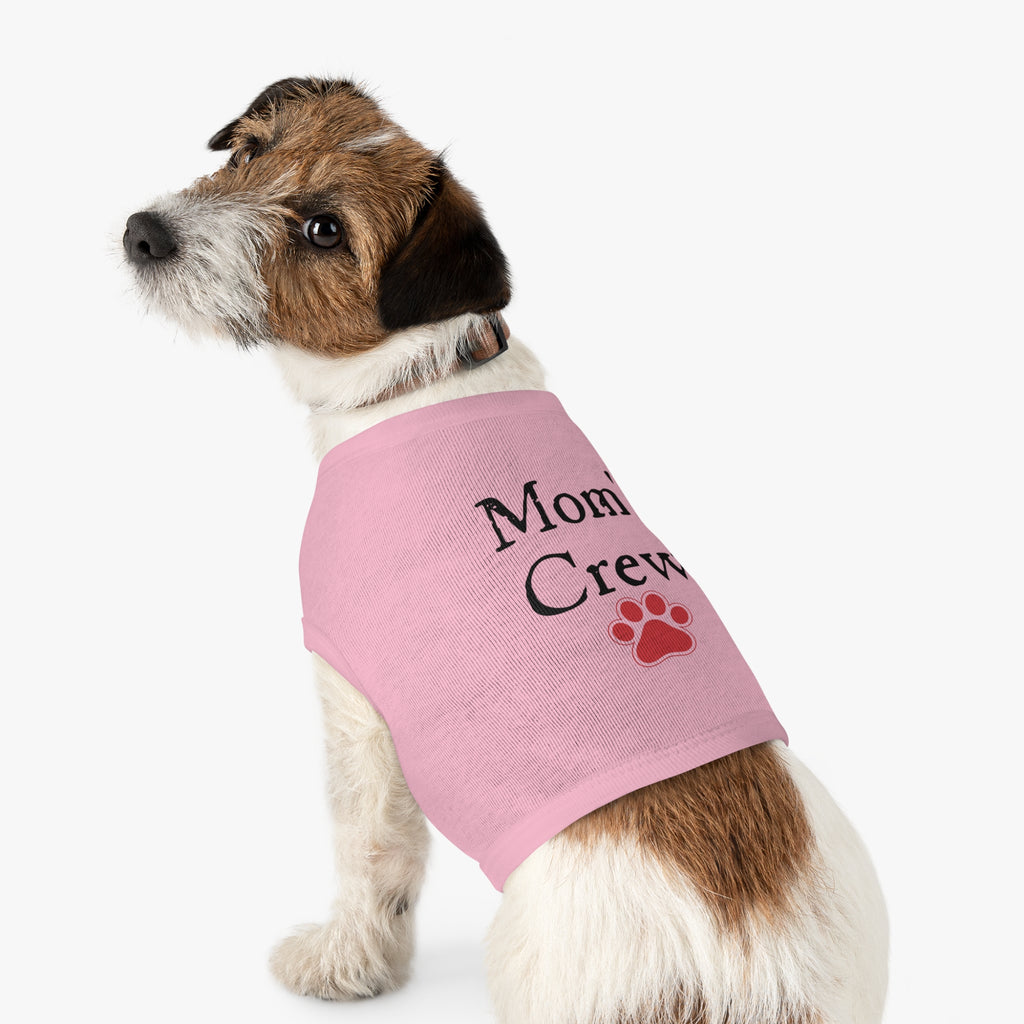 Mom's Crew Pet Tank Top – Pink Paw Print Dog Clothes
