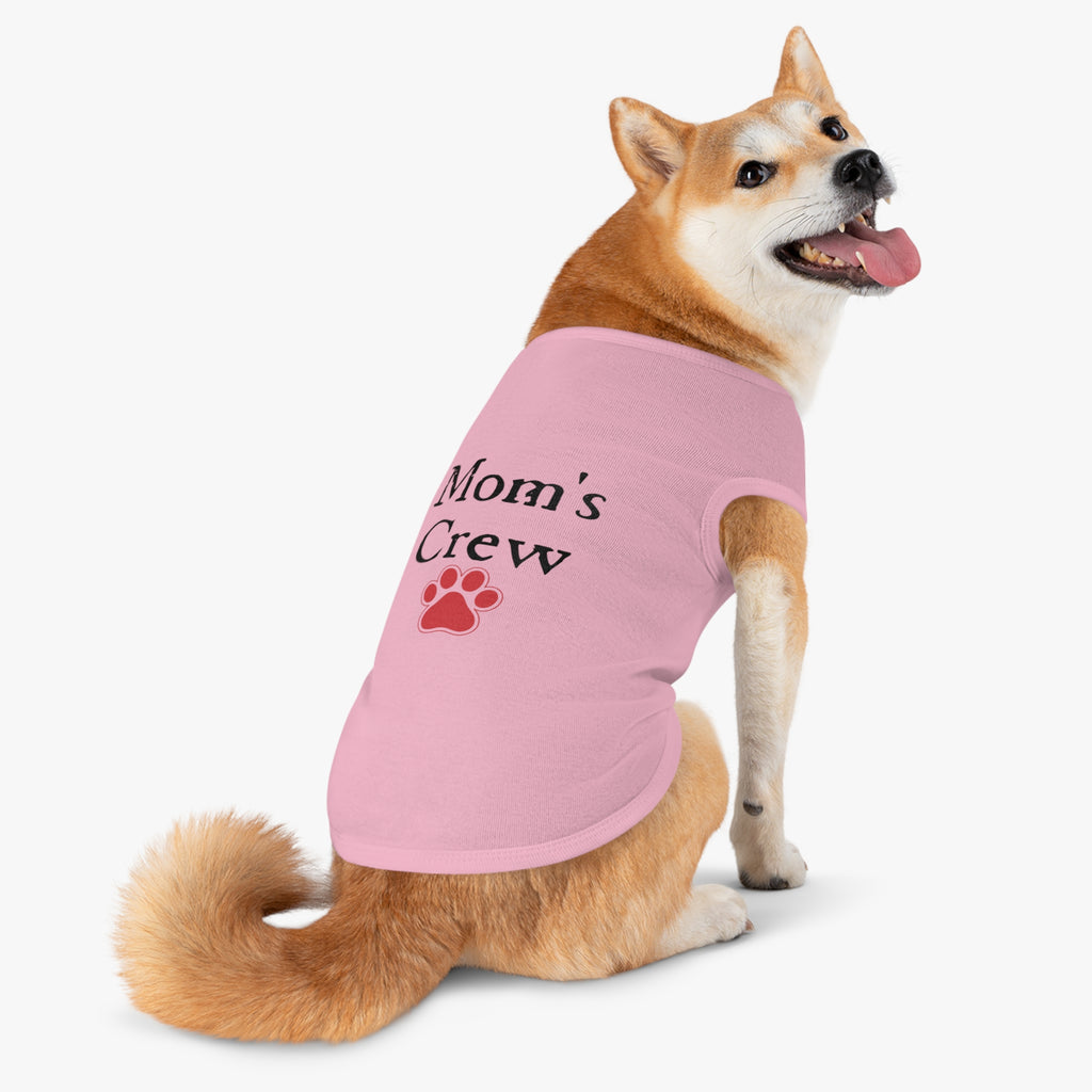 Mom's Crew Pet Tank Top – Pink Paw Print Dog Clothes