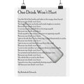 Matte Vertical Poster — "One Drink Won't Hurt" Poem Print (Recovery & Sobriety Support)