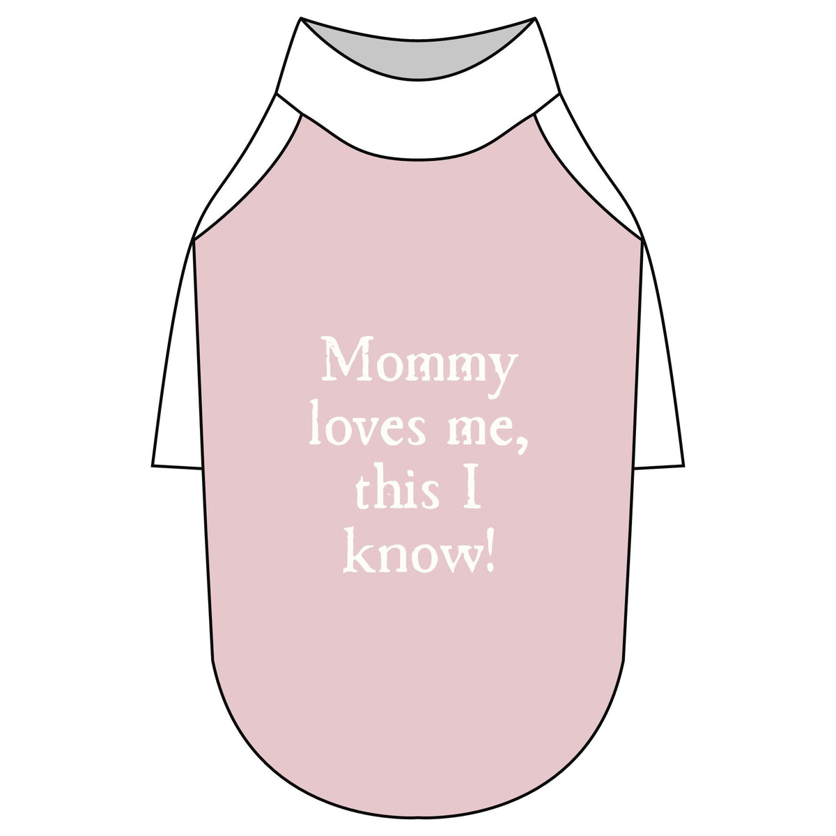 Mommy Loves Me Pet Raglan T-Shirt — Black Dog Tee for Mothers & Pets