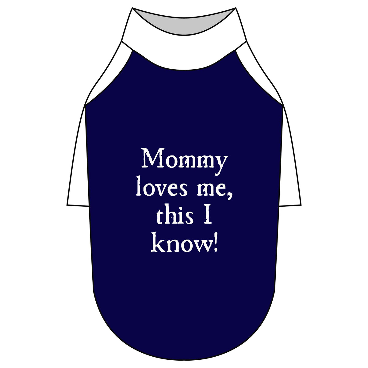 Mommy Loves Me Pet Raglan T-Shirt — Black Dog Tee for Mothers & Pets