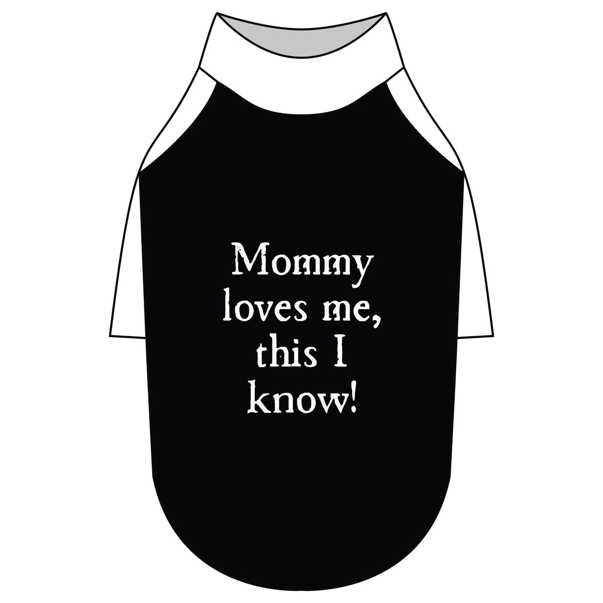 Mommy Loves Me Pet Raglan T-Shirt — Black Dog Tee for Mothers & Pets