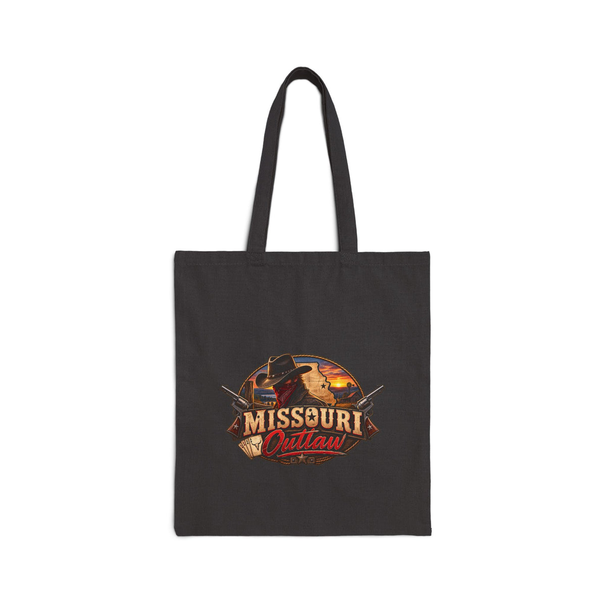 Missouri Outlaw Cotton Tote Bag – Western Sunset Canvas Market Tote