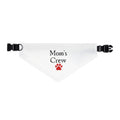 Mom's Crew Pet Bandana Collar — White Dog Bandana with Red Paw