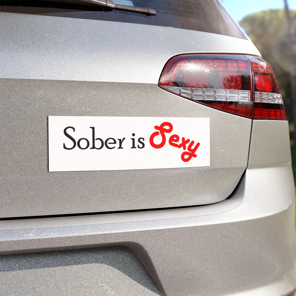 Sober Is Sexy Car Magnet - Recovery Pride Bumper Sticker