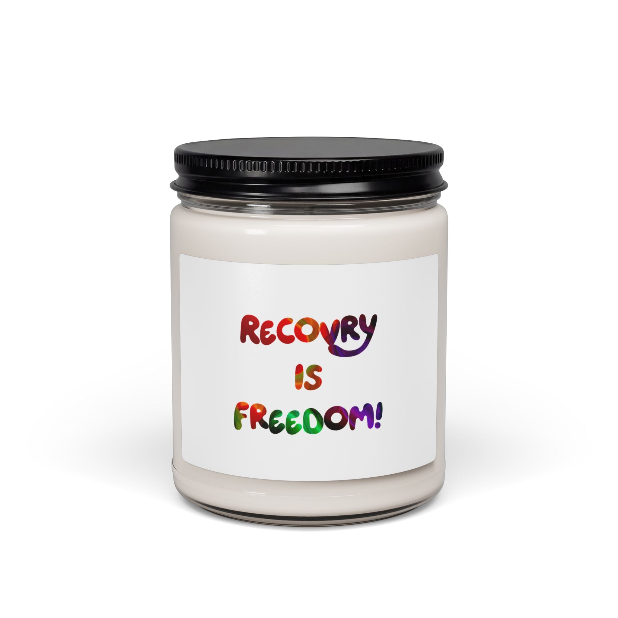 Recovery Is Freedom Scented Soy Candle — 9oz Inspirational Aromatherapy Jar