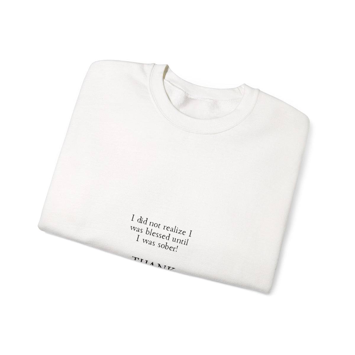 Thank You God Crewneck Sweatshirt — Minimal Faith-Inspired Christian Sweatshirt