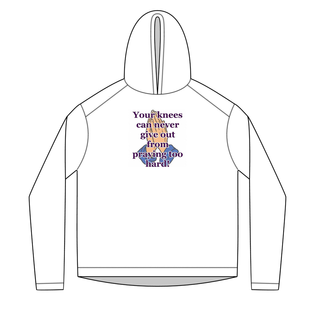 Solar Hoodie — 'Your knees can never give out from playing too hard' Motivational Graphic Hoodie