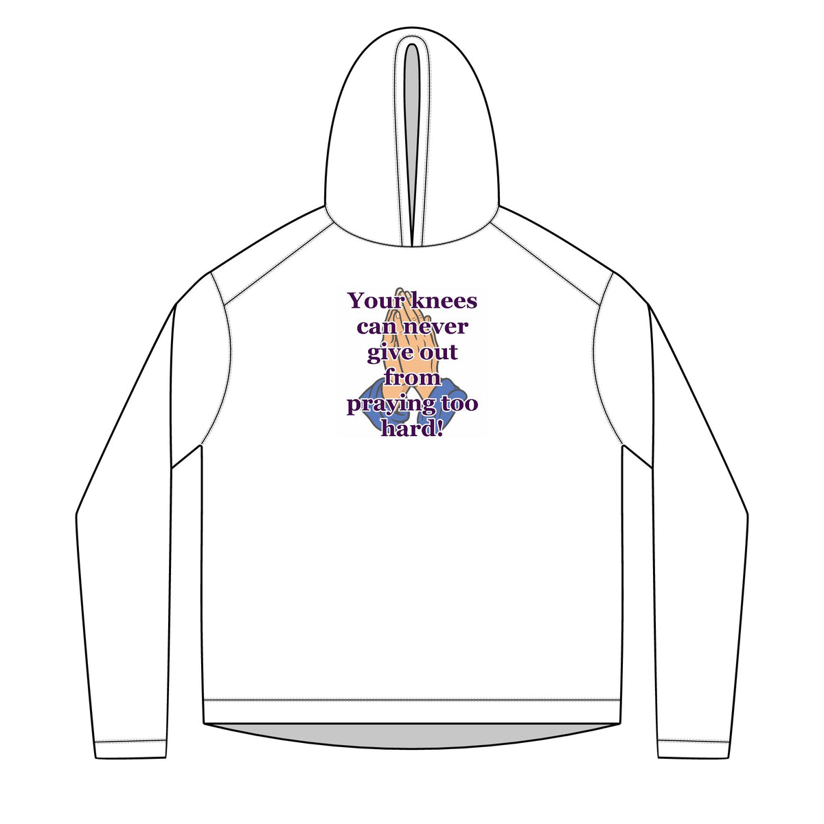 Solar Hoodie — 'Your knees can never give out from playing too hard' Motivational Graphic Hoodie