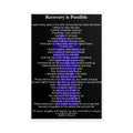 Recovery Inspirational Poster — "I Told Myself Enough" Rolled Poster