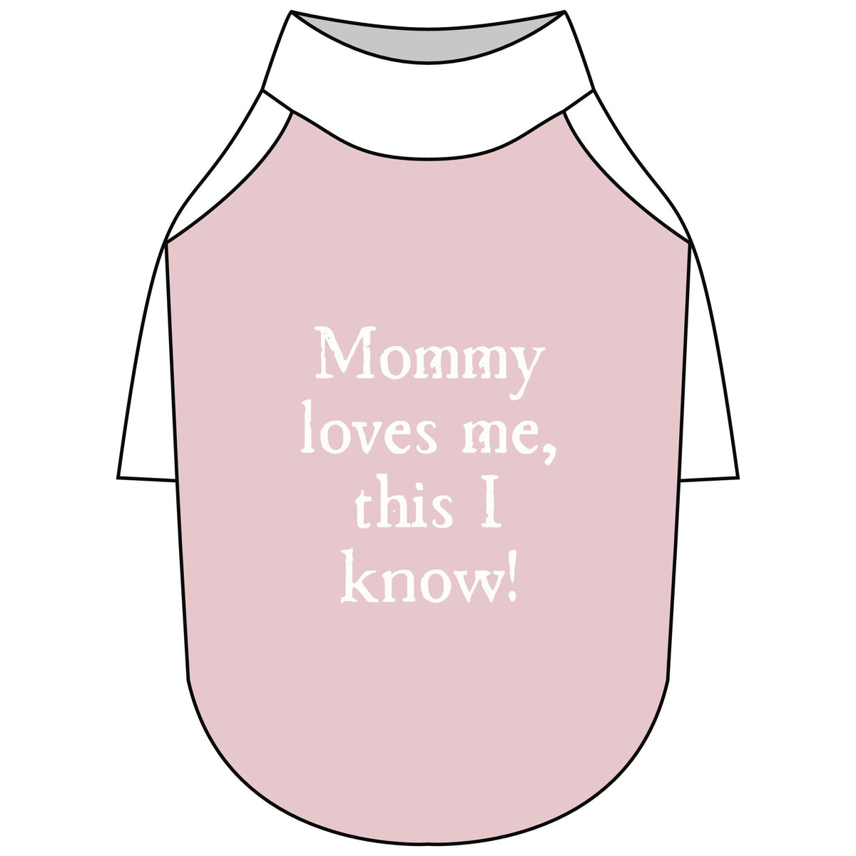 Mommy Loves Me Pet Raglan T-Shirt — Black Dog Tee for Mothers & Pets