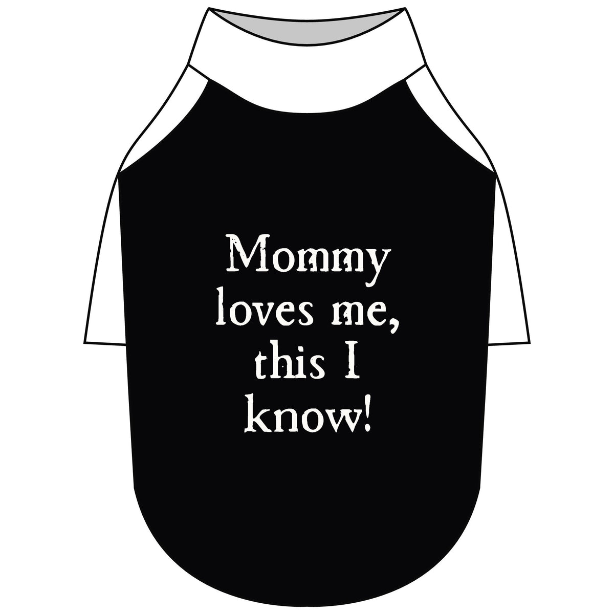 Mommy Loves Me Pet Raglan T-Shirt — Black Dog Tee for Mothers & Pets