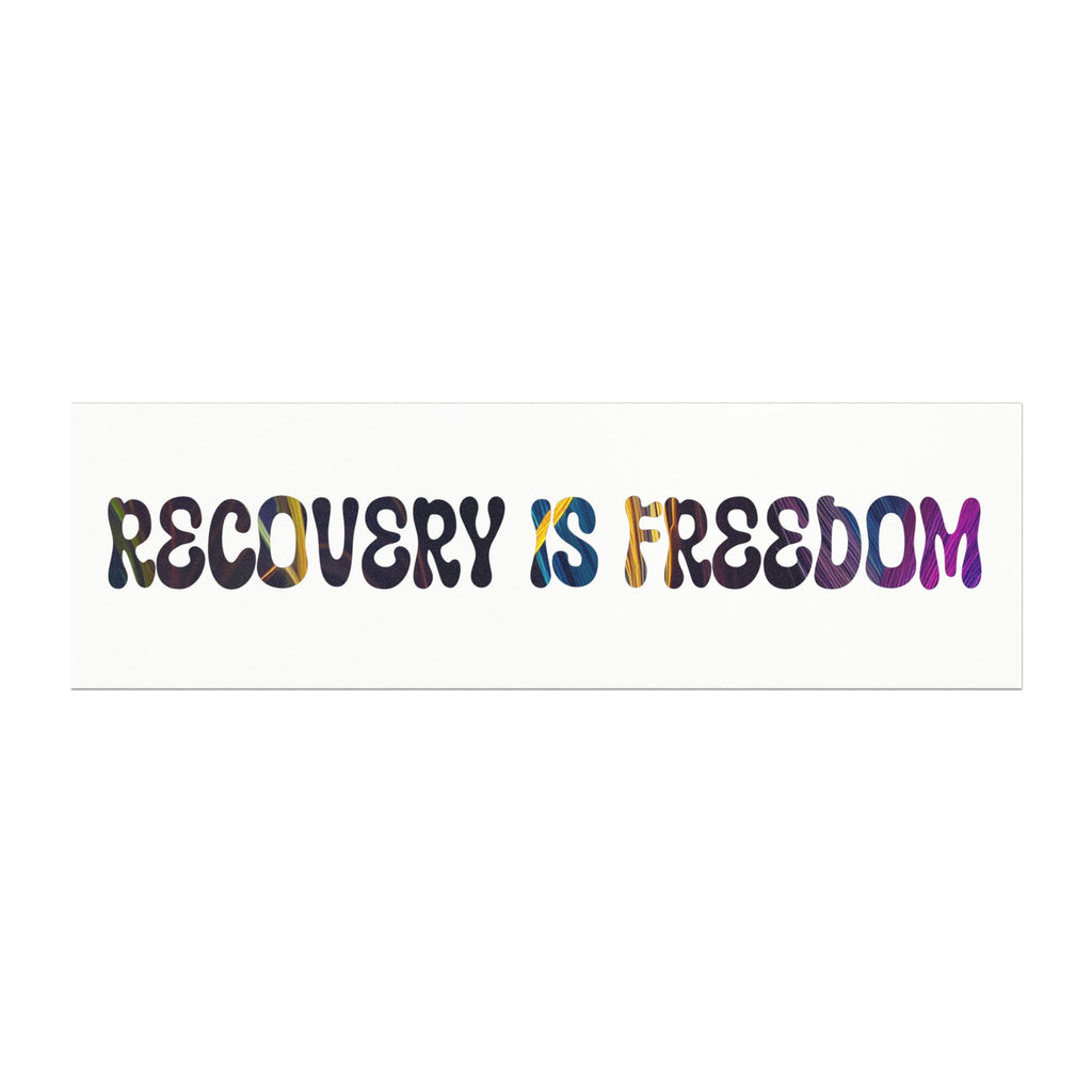 Car Magnet — "Recovery Is Freedom" Colorful Inspirational Sticker for Sobriety Support
