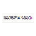 Car Magnet — "Recovery Is Freedom" Colorful Inspirational Sticker for Sobriety Support