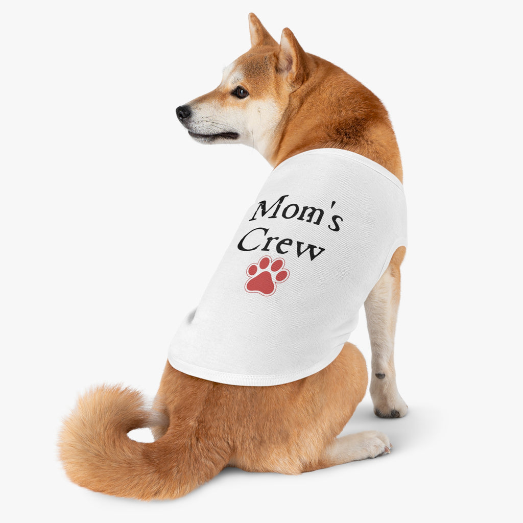 Mom's Crew Pet Tank Top – Pink Paw Print Dog Clothes