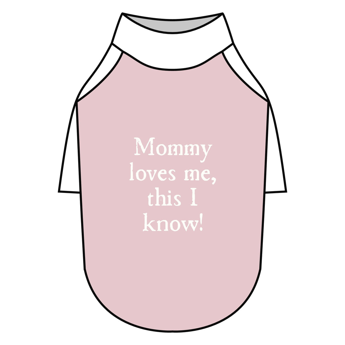 Mommy Loves Me Pet Raglan T-Shirt — Black Dog Tee for Mothers & Pets