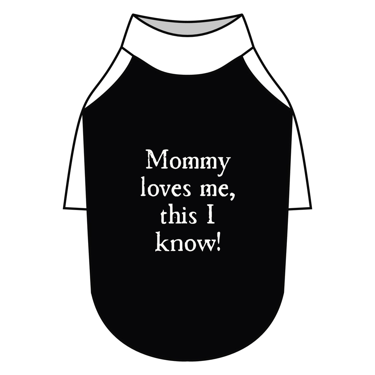 Mommy Loves Me Pet Raglan T-Shirt — Black Dog Tee for Mothers & Pets