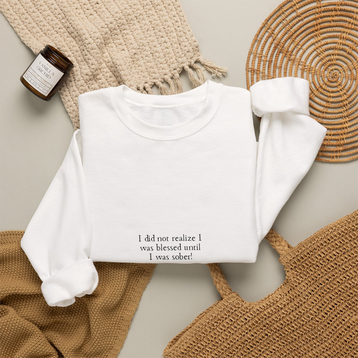 Thank You God Crewneck Sweatshirt — Minimal Faith-Inspired Christian Sweatshirt
