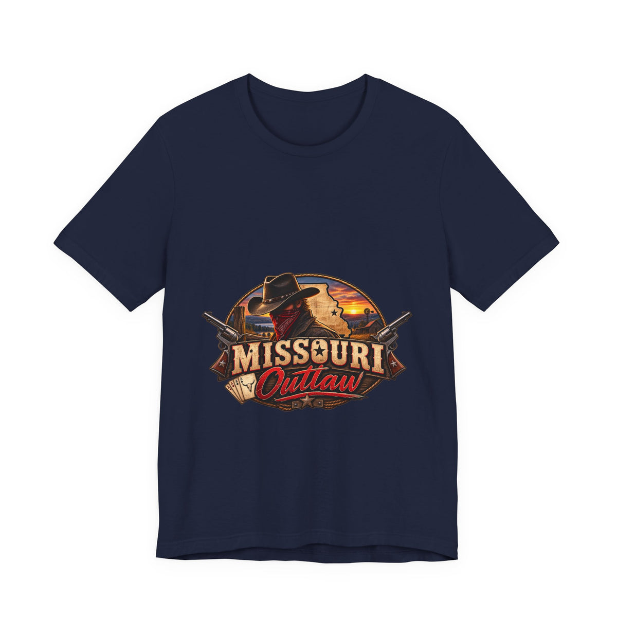 Missouri Outlaw Graphic Tee – Vintage Western Cowboy T‑Shirt