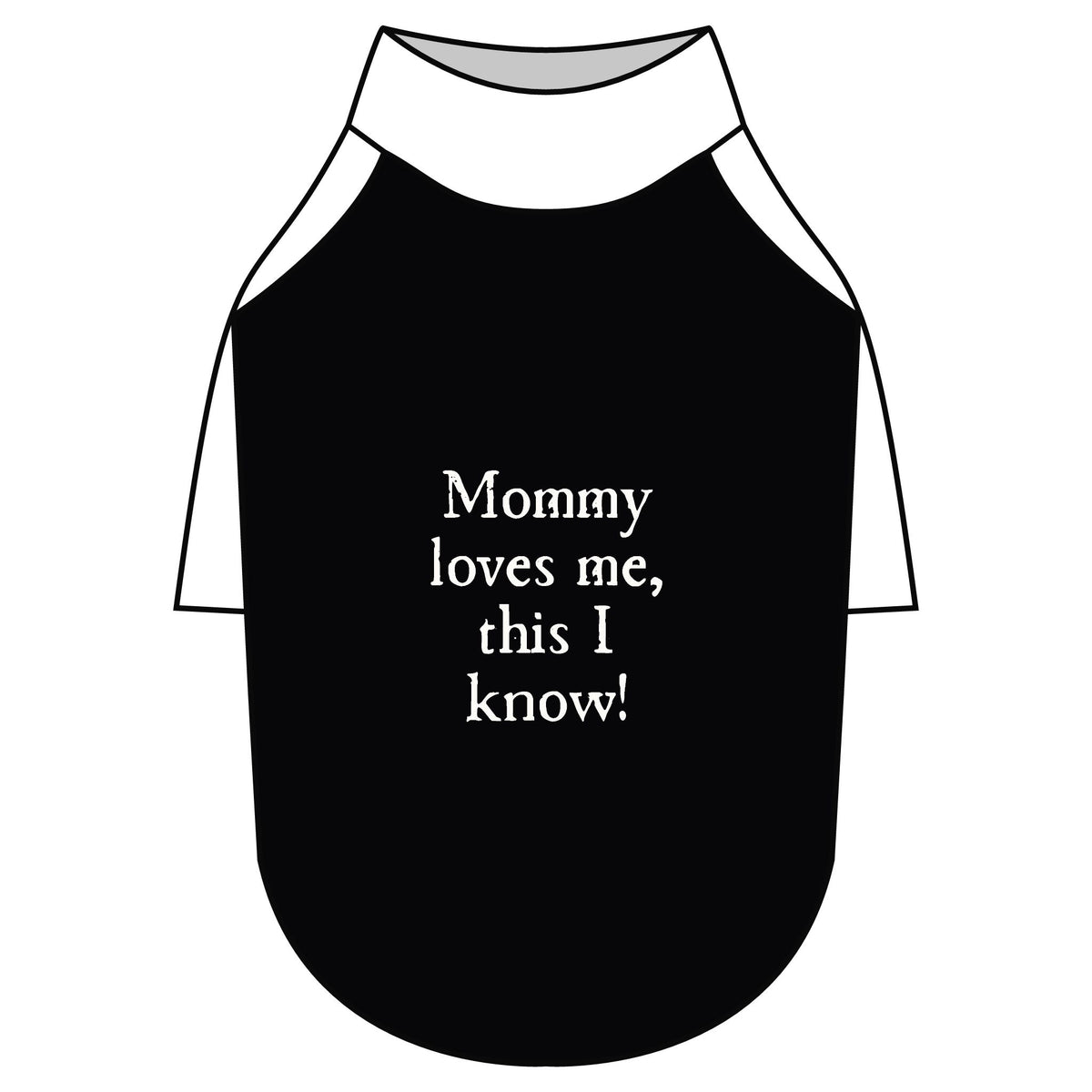 Mommy Loves Me Pet Raglan T-Shirt — Black Dog Tee for Mothers & Pets