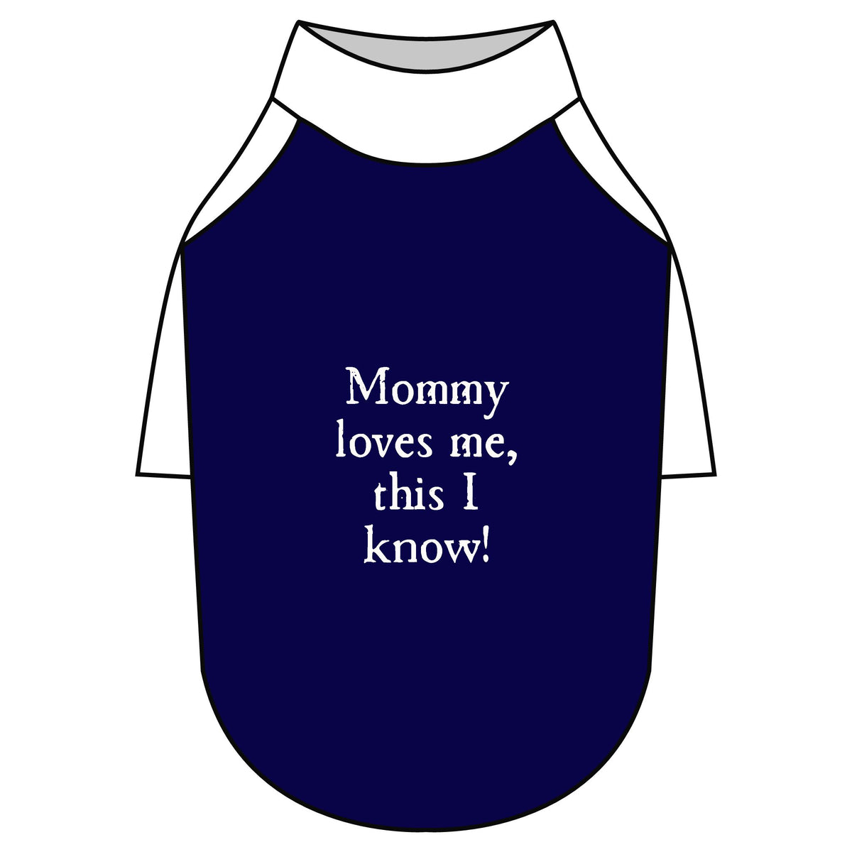 Mommy Loves Me Pet Raglan T-Shirt — Black Dog Tee for Mothers & Pets