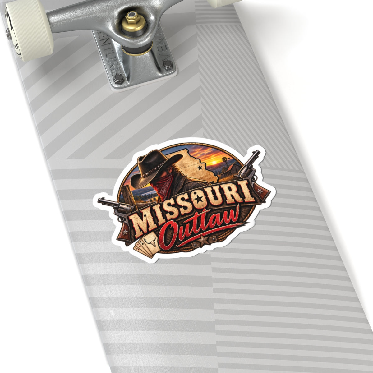 Missouri Outlaw Kiss-Cut Sticker – Western Cowboy Logo