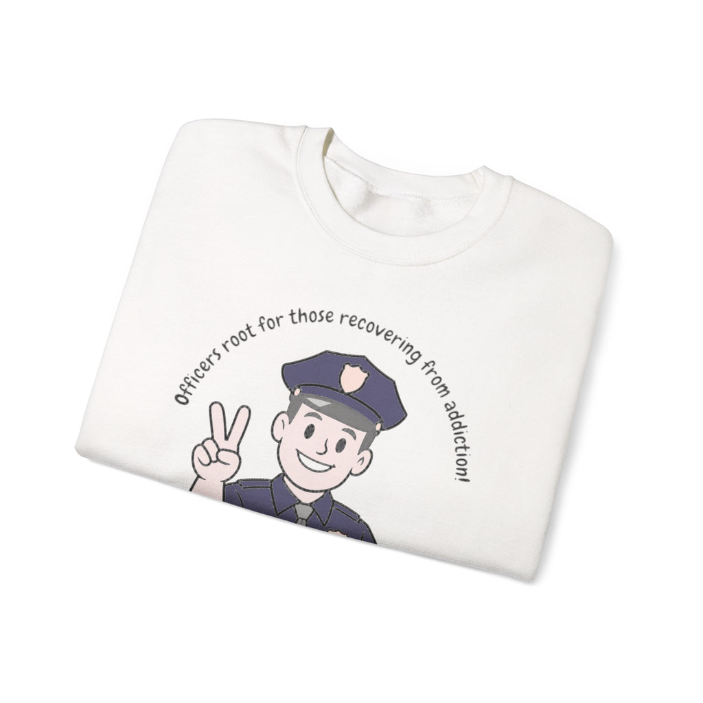 Police Officer Peace Sweatshirt – 'Officers Hope for Those Recovering from Addiction' Crewneck
