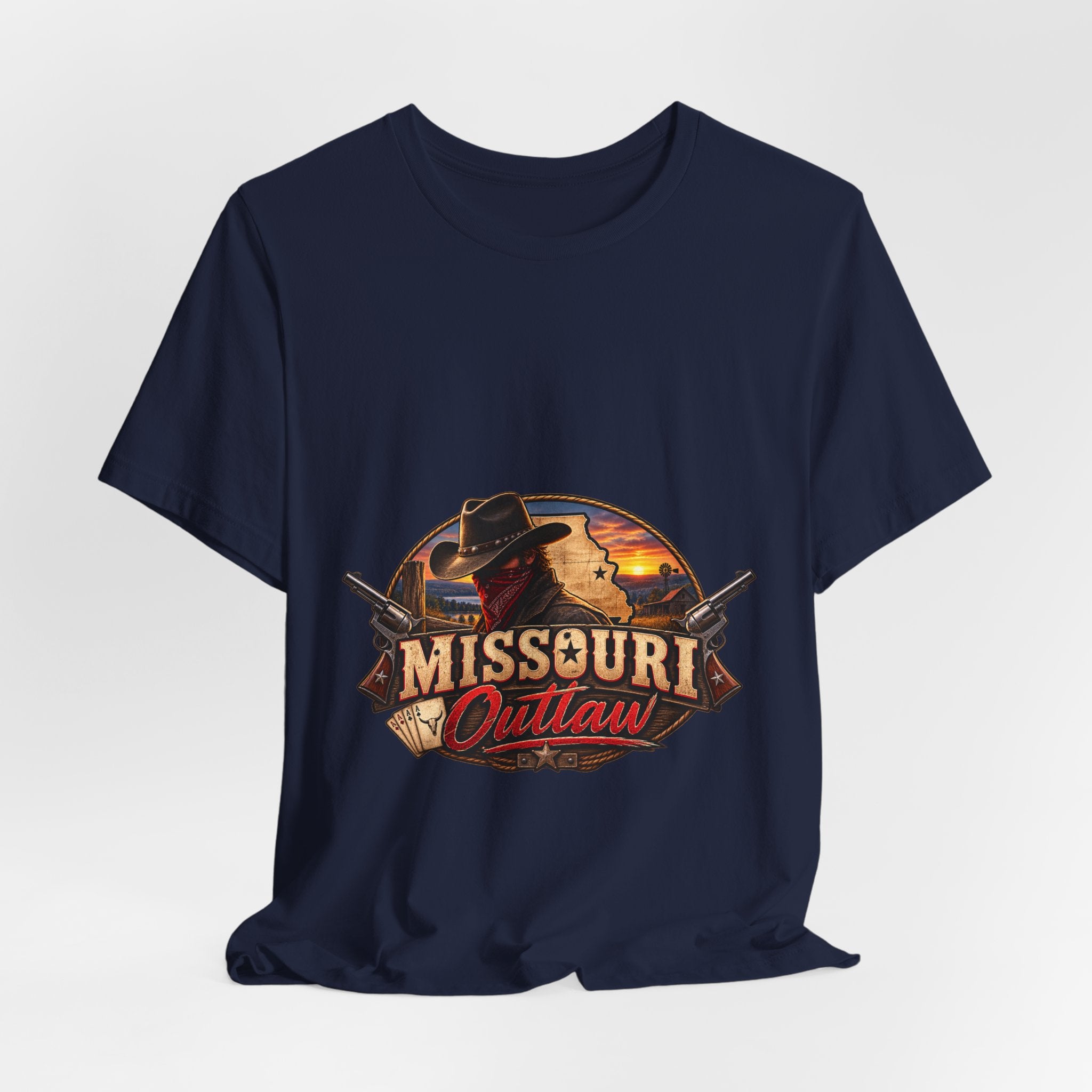 Missouri Outlaw Graphic Tee – Vintage Western Cowboy T‑Shirt
