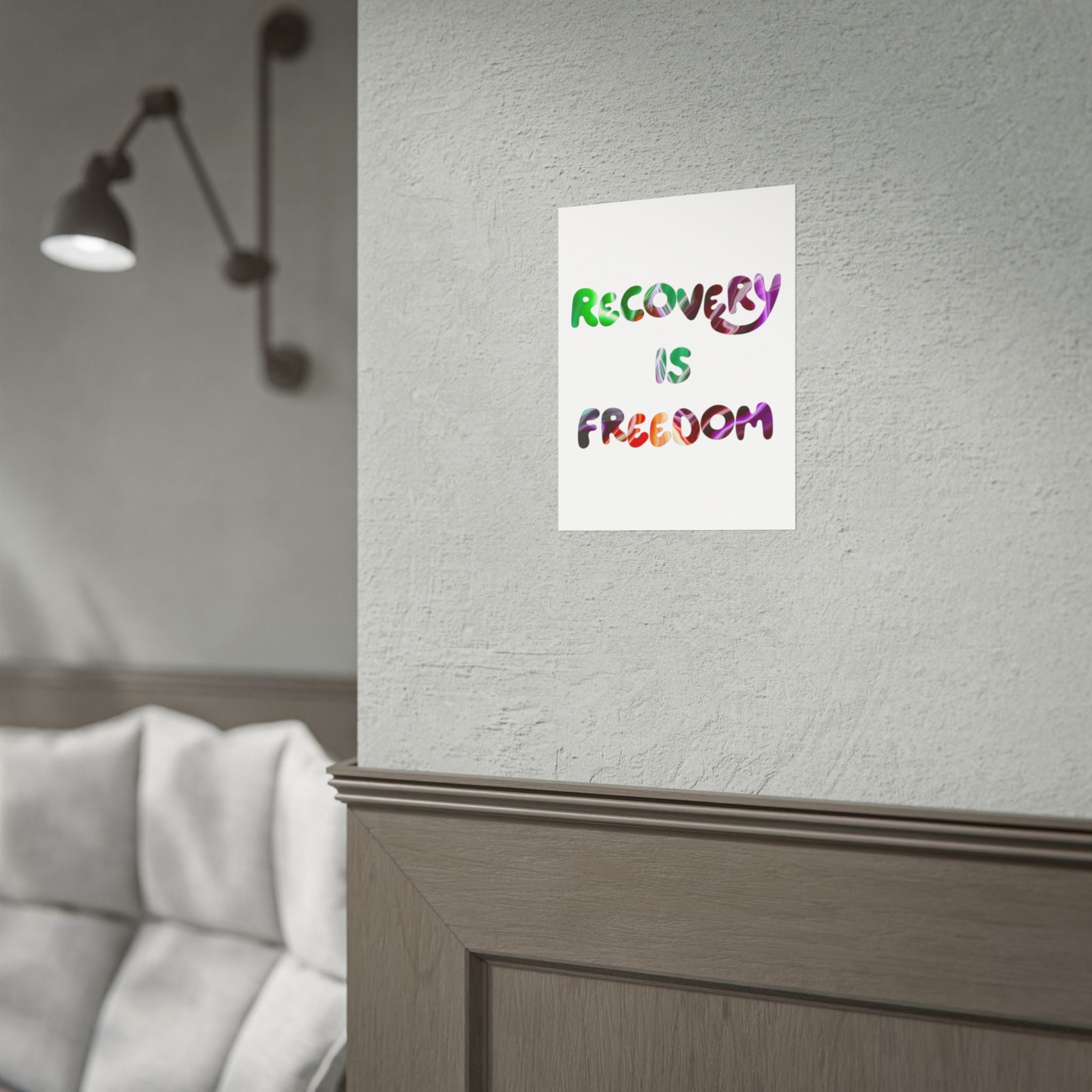 Recovery Is Freedom Rolled Poster
