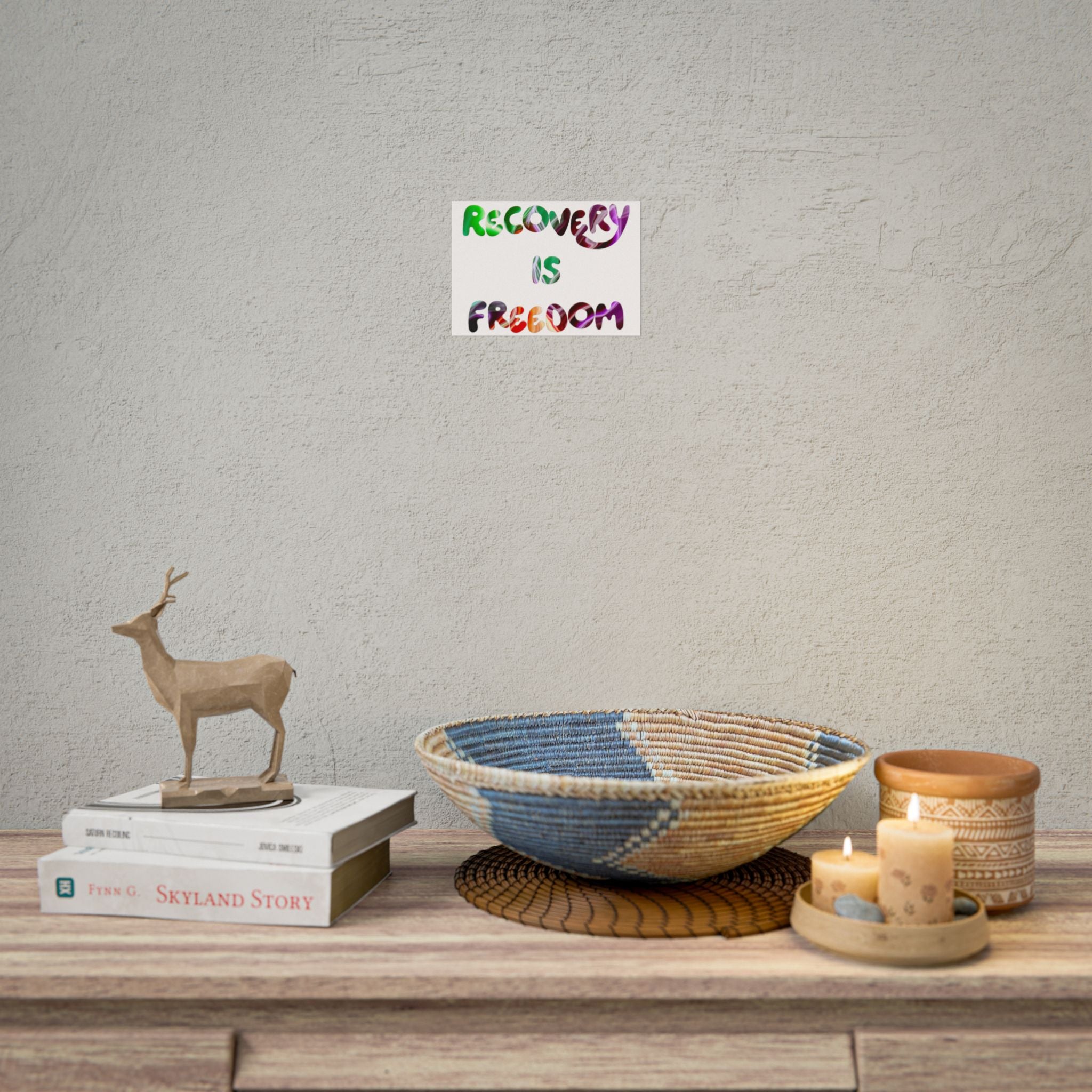 Recovery Is Freedom Rolled Poster
