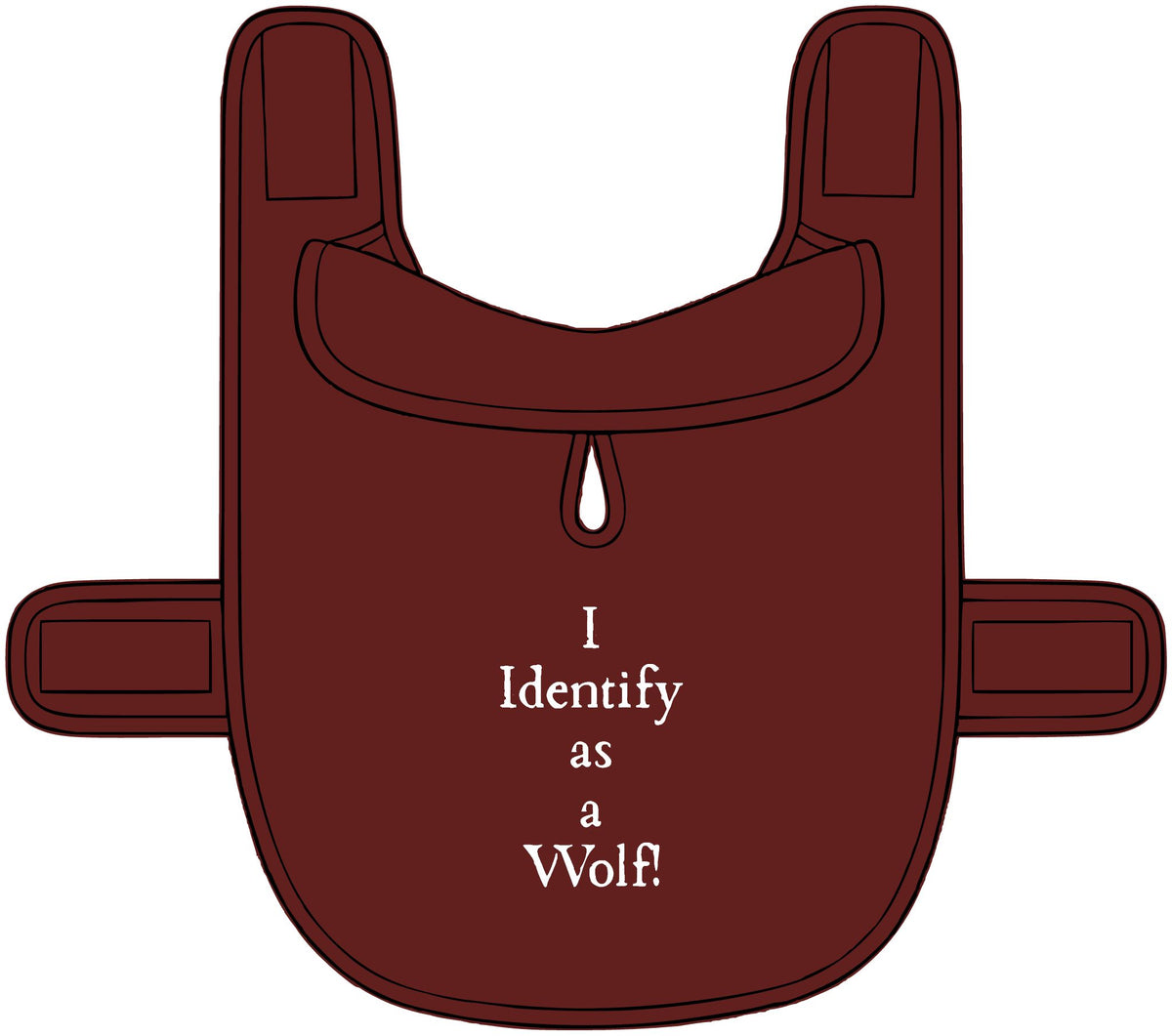 Pet Jacket — "I Identify as a Wolf!" Fleece Dog Coat, Humorous Pet Costume for Small Dogs & Puppies