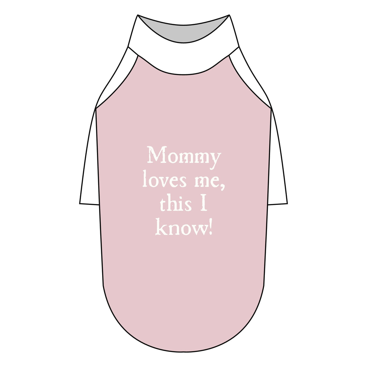 Mommy Loves Me Pet Raglan T-Shirt — Black Dog Tee for Mothers & Pets