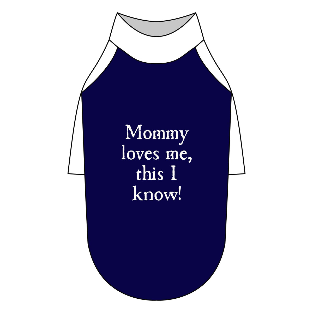 Mommy Loves Me Pet Raglan T-Shirt — Black Dog Tee for Mothers & Pets