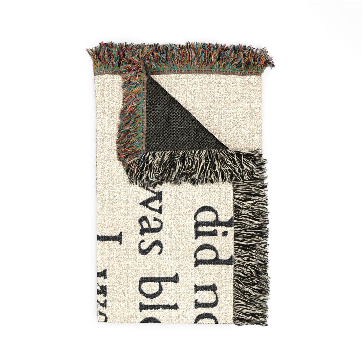Woven Blanket — "I did not realize I was blessed until I was sober! THANK YOU GOD!" Inspirational Recovery Throw