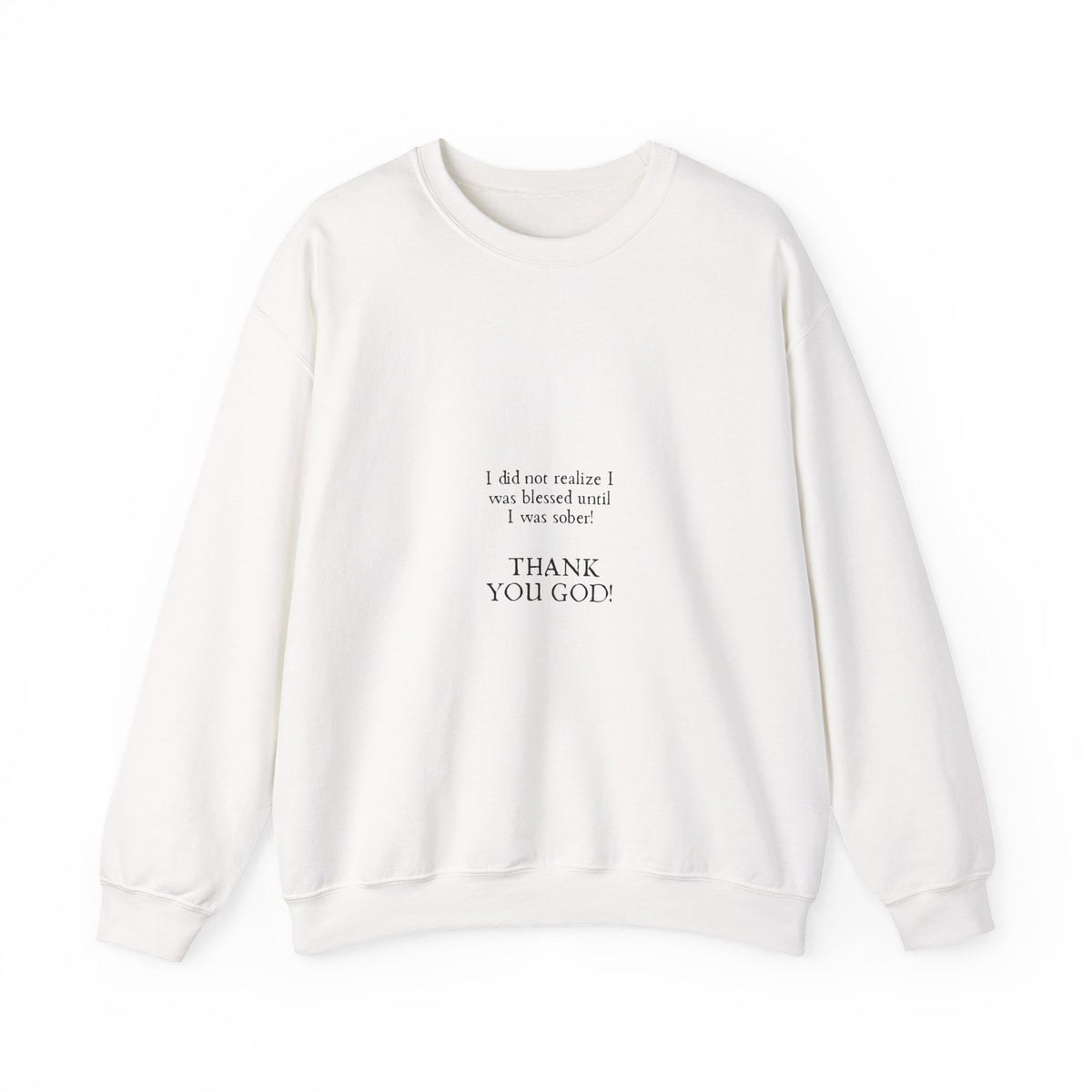 Thank You God Crewneck Sweatshirt — Minimal Faith-Inspired Christian Sweatshirt